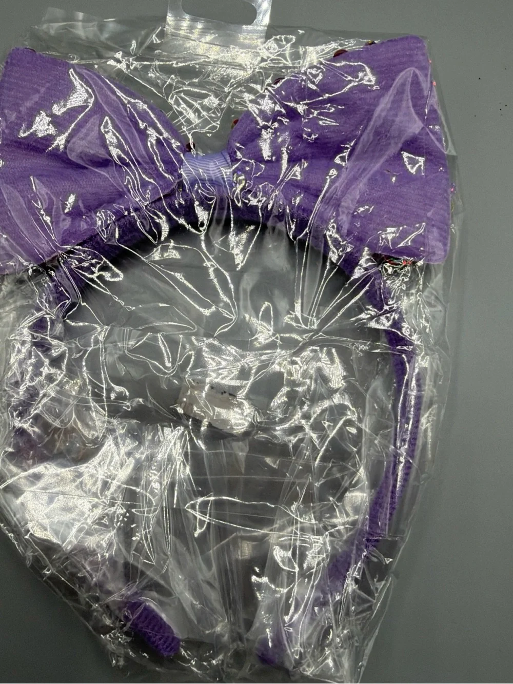 Purple Sequin Bow Headband